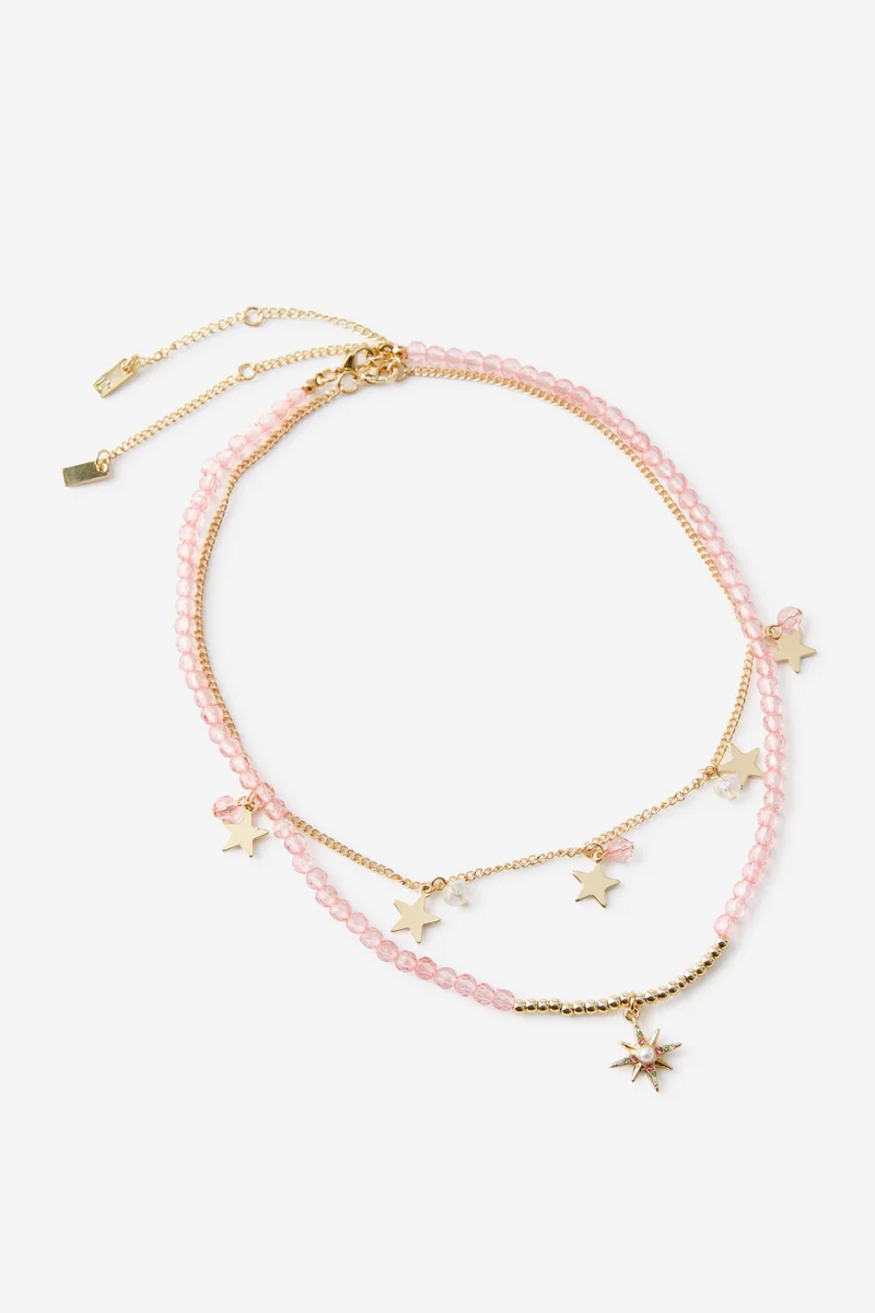 روبي عقدان مرصعان بالخرز